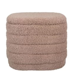 Leitmotiv Poef Cuddly - Bruin - 50x35x40 Cm