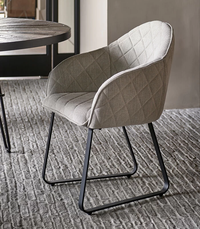 Eetkamerstoel Met Armleuning - Ritz Armchair Mouliné - Linnen - Naturel 4 Eetkamerstoel Met Armleuning - Ritz Armchair Mouliné - Linnen - Naturel - Afbeelding 2