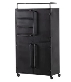 BePureHome Black Beauty Kast Op Wielen - Metaal - Zwart - 144x75x39 -Meubilair Verkoop a0b6112c422e4135b1590d236fa0ddda