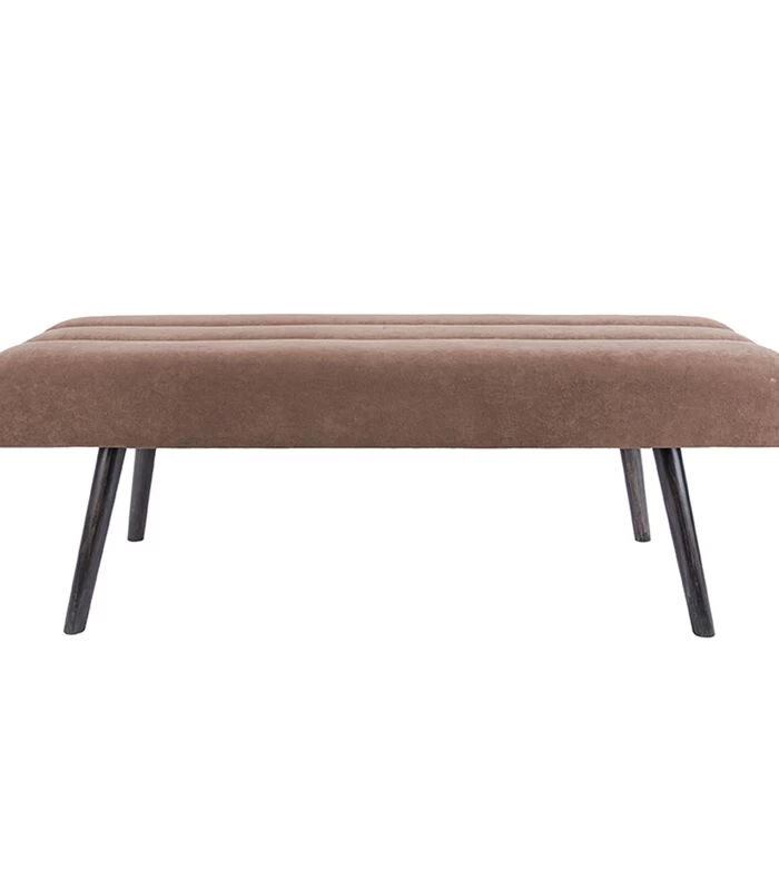 Leitmotiv Bank Explicit - Suede Look Chocolade Bruin - 121x41x43cm 4 Leitmotiv Bank Explicit - Suede Look Chocolade Bruin - 121x41x43cm - Afbeelding 2