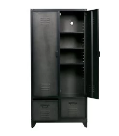 VTwonen Locker - Metaal - Zwart - 190x90x50 -Meubilair Verkoop a35595f16d6b4006bbb03ce514dbd054