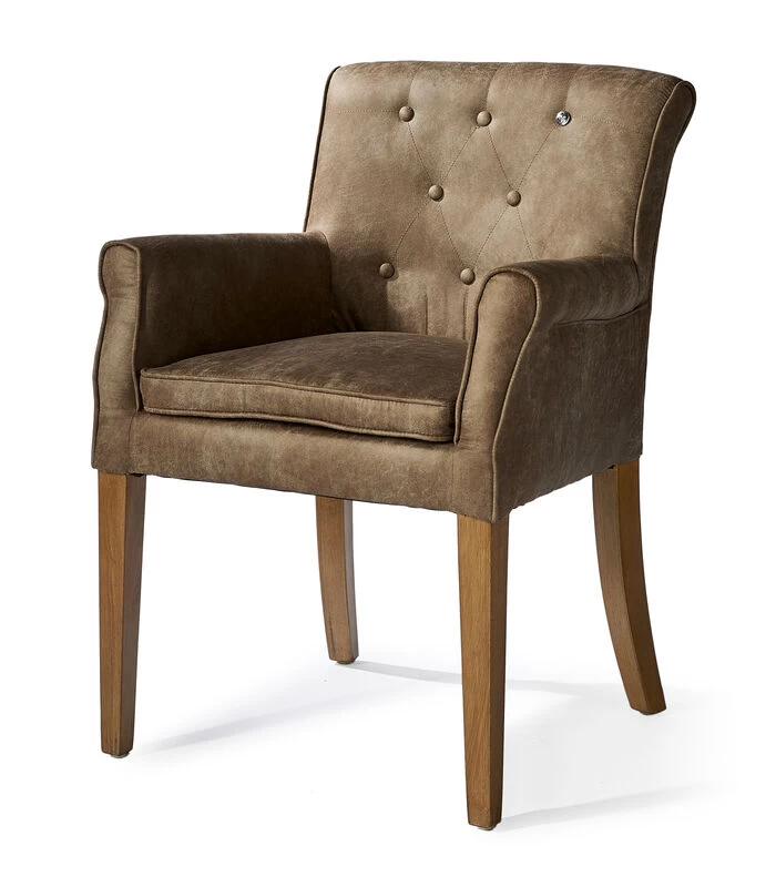 Eetkamerstoel Met Armleuning - La Scala Dining Armchair - Bruin 4 Eetkamerstoel Met Armleuning - La Scala Dining Armchair - Bruin - Afbeelding 2