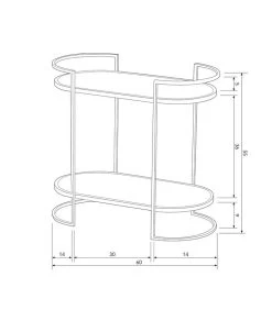 BePureHome Capital Sidetable - Metaal - Antique Brass - 55x60x32 -Meubilair Verkoop b08abb0e28814c4bbb86d977dbd44f6e