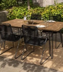 Tuinstoel Met Armleuning Slimm - Metaal - Zwart - 88x61x52 -Meubilair Verkoop b17e1f2653d04a6ea24d98b33eb4a0a0