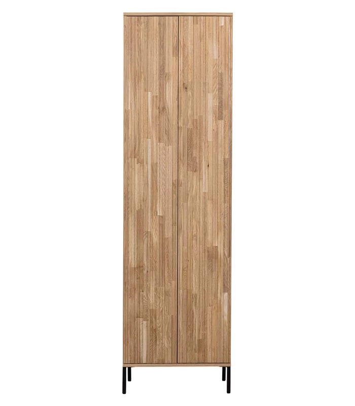 Exclusive New Gravure Hoge Kast - Eiken - Naturel - 210x60x42 3 Exclusive New Gravure Hoge Kast - Eiken - Naturel - 210x60x42