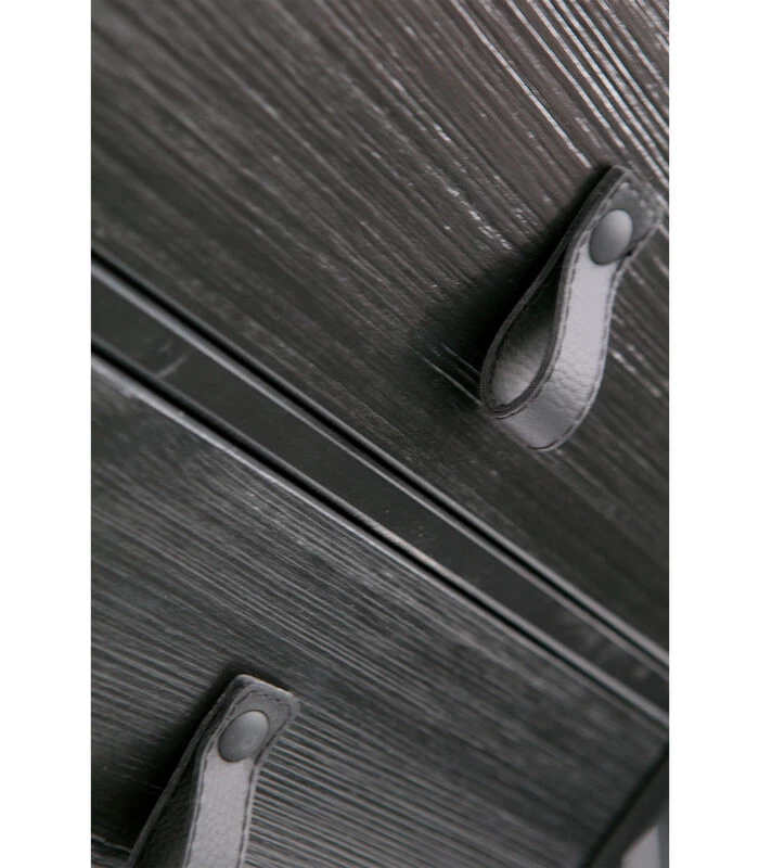 WOOOD Zola Nachtkastje Incl. Lade En Deur - Grenen - Zwart - 74x40x35 6 WOOOD Zola Nachtkastje Incl. Lade En Deur - Grenen - Zwart - 74x40x35 - Afbeelding 4