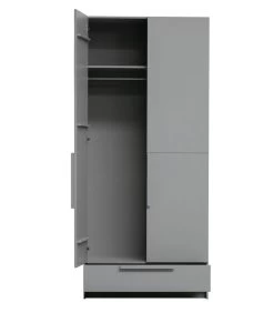 WOOOD Pure 2-Deurs Hangkast - Grenen - Betongrijs - 215x95x60 9 WOOOD Pure 2-Deurs Hangkast - Grenen - Betongrijs - 215x95x60 -Meubilair Verkoop b45340398c154bf4a8c650bc535a2e96