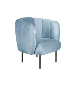 Leitmotiv Fauteuil Tulip Velvet - Blauw - 76x71x81cm -Meubilair Verkoop b57a9a697a504090b1ee7f14ca2becdf