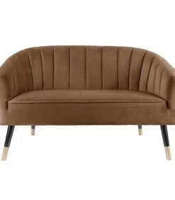 Leitmotiv Bank Royal - Velvet Chocolade Bruin - 128x71x80cm