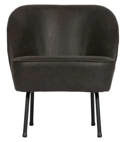 BePureHome Vogue Fauteuil - Recycle Leer - Zwart - 69x57x70