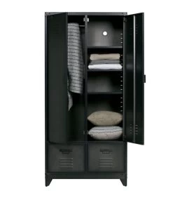 VTwonen Locker - Metaal - Zwart - 190x90x50 -Meubilair Verkoop ba5af0a74aec42e6a6d457e9cc531492