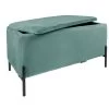 Leitmotiv Bank Snog XL - Velvet Jade Groen, Zwarte Poten - 90x45x45cm