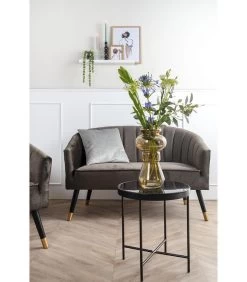 Leitmotiv Stoel Royal - Velvet Taupe Groen - 70x71x80cm -Meubilair Verkoop bc461410d8a147f2ba094408023f1a1f