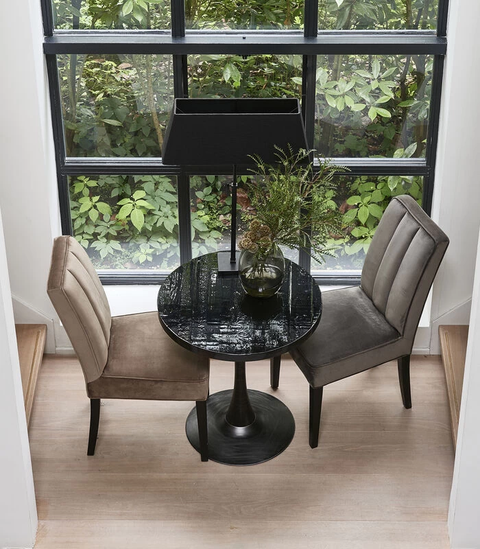 Riviera Maison Eettafel Rond 70 Cm- Bistrotafel - Broadway - Zwart 4 Riviera Maison Eettafel Rond 70 Cm- Bistrotafel - Broadway - Zwart - Afbeelding 2