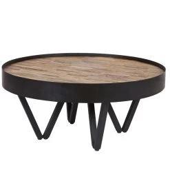 WOOOD Dax Bijzettafel - Hout/metaal - Natural - 34x74x74