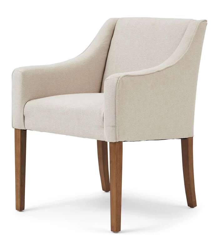 Eetkamerstoel Met Armleuning - Savile Row Dining Armchair Oxford Weave - Flanders Flax - Naturel 4 Eetkamerstoel Met Armleuning - Savile Row Dining Armchair Oxford Weave - Flanders Flax - Naturel - Afbeelding 2