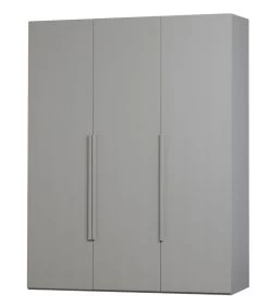 WOOOD Rens Kledingkast 3-Deurs - Noten/Grijs - 210x165x58