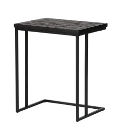 BePureHome Sharing Bijzettafel U-Vorm - Hout/Metaal - Zwart - 55x45x35