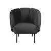 Leitmotiv Fauteuil Tulip Velvet - Zwart - 76x71x81cm -Meubilair Verkoop c37440a9b6fb45878472fc5329cc1397