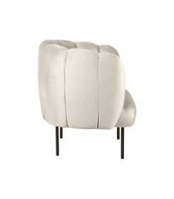 Leitmotiv Fauteuil Tulip Velvet - Wit - 76x71x81cm -Meubilair Verkoop c4d353903ac04bc1806aa018dd468b44