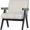 WOOOD Fauteuil Lowie - Polyester - Naturel/Zwart - 79x60x79