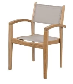 Tuinstoel Buiten Caldo - Teak - Naturel/Taupe - Set Van 4