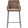 Riviera Maison Barkruk Met Rugleuning - Isco Drive Counter Stool - Velvet - Goud -Meubilair Verkoop c8a1bfade8154b0e8fa32dc8c719b689