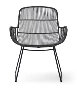 Tuinstoel - Draadstoel - Hartford Outdoor Lounge Chair - Zwart