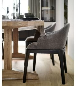 VTwonen Scroll Eetkamerstoel - Stof - Warm Grijs - 76x53x50 -Meubilair Verkoop c9d201db619142ce8348fb50b5938de2