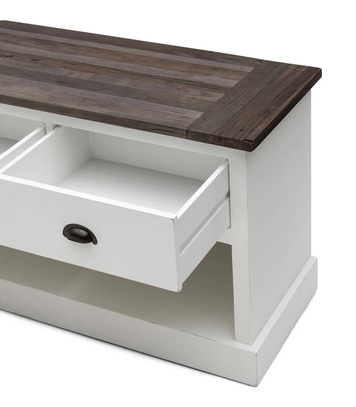 TV Kast Meubel - Newport Flatscreen Dresser - 150x45 Cm - Wit 4 TV Kast Meubel - Newport Flatscreen Dresser - 150x45 Cm - Wit - Afbeelding 2