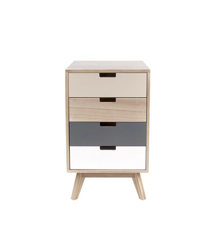 Leitmotiv Ladekast Snap Wood - Met 4 Lades - 40x36x65cm 3 Leitmotiv Ladekast Snap Wood - Met 4 Lades - 40x36x65cm