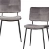 WOOOD Kaat Eetkamerstoel - Velvet - Antraciet - Set Van 2 -Meubilair Verkoop cb0ca14741f64bd381cf5627f9dcab14