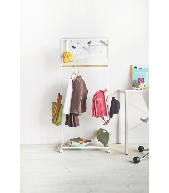 Yamazaki Kids Coat Rack With Panel - Tower - White 5 Yamazaki Kids Coat Rack With Panel - Tower - White - Afbeelding 3