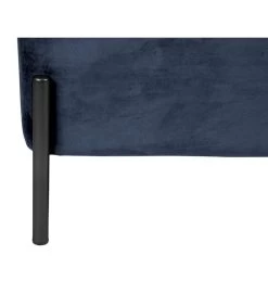 Leitmotiv Bank Snog XL - Velvet Donkerblauw, Mat Zwarte Poten - 90x45x45cm -Meubilair Verkoop ce42e8d0724e481abf1910b9600bf713