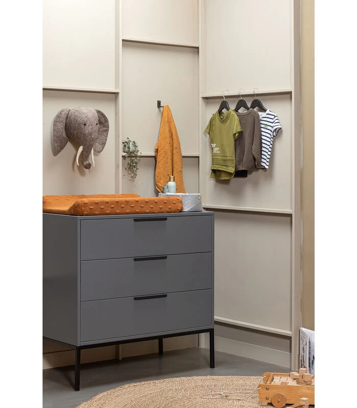 WOOOD Adam Ladekast - Grenen - Staal Grijs - 93x94x52 4 WOOOD Adam Ladekast - Grenen - Staal Grijs - 93x94x52 - Afbeelding 2