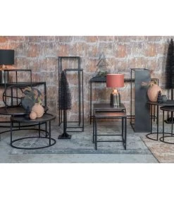 Bijzettafel Banos - Antiek Lood - 44.5x44.5x50.5cm -Meubilair Verkoop cf018408eef840c8ba1d0ad95c883805