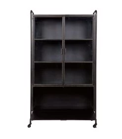 BePureHome Steel Storage Vitrinekast - Metaal - Zwart - 183x105x40 -Meubilair Verkoop cfd51e7cbcd3421b8b8fd42c3c904c47