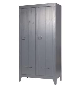 WOOOD Kluiskast - Grenen Geborsteld - Staal Grijs - 190x95x44 -Meubilair Verkoop d069db4d69634a86a9dce0e23eef8d96