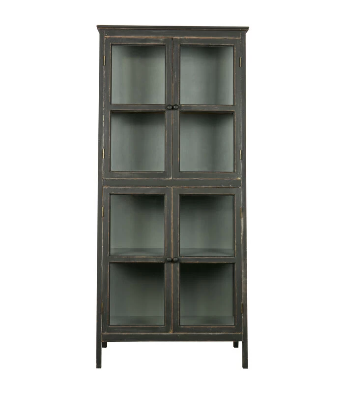BePureHome Herritage Schuine Kast - Hout/Glas - Zwart - 173x79x45 3 BePureHome Herritage Schuine Kast - Hout/Glas - Zwart - 173x79x45