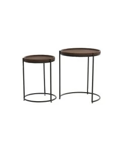 Bijzettafel Jairo - Bruin/Zwart - Ø53+Ø45,5cm 11 Bijzettafel Jairo - Bruin/Zwart - Ø53+Ø45,5cm -Meubilair Verkoop d56aaa8b2975443e8c7cfb28ed475ef9