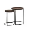 Bijzettafel Jairo - Bruin/Zwart - Ø53+Ø45,5cm -Meubilair Verkoop d7251bdd80f940a5bce2c0099427fbb2