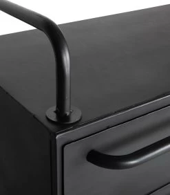 BePureHome Black Beauty Kast Op Wielen - Metaal - Zwart - 144x75x39 -Meubilair Verkoop d9245e72b97f4d39920b01c55ffba86a