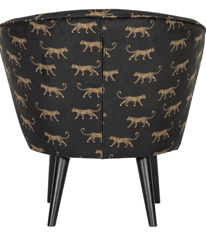 WOOOD Bo Fauteuil - Velvet - Panter Print - 71x69x76 6 WOOOD Bo Fauteuil - Velvet - Panter Print - 71x69x76 - Afbeelding 4