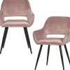 WOOOD Jelle Stoel - Velvet - Lichtroze - Set Van 2 -Meubilair Verkoop daec958aac8b4d158600fc66fa9d820f