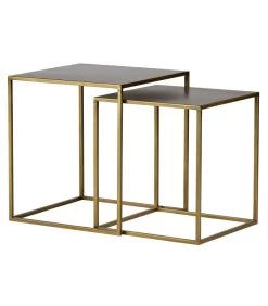 WOOOD Ziva Bijzettafels - Metaal - Antique Brass - Set Van 2 -Meubilair Verkoop dc74b9fb63b04d8abcf1ded7ff8f1e02