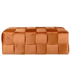 Leitmotiv Bank Weaved - Oranje - 100x39x38cm -Meubilair Verkoop df54bb79ace54638a4f26a2540738561