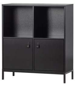 VTwonen Lower Case Incl. Onderstel - Grenen - Zwart - 93x81x35