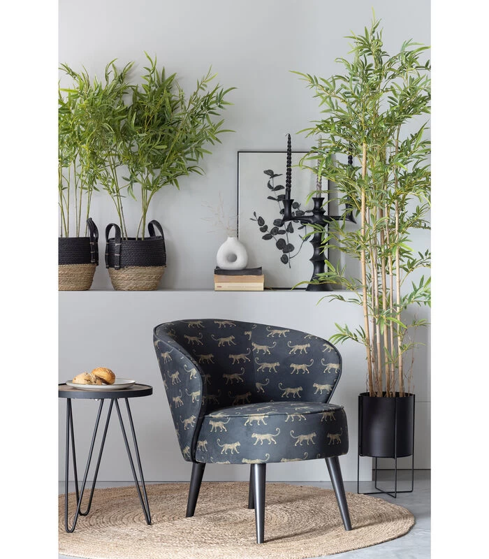 WOOOD Bo Fauteuil - Velvet - Panter Print - 71x69x76 4 WOOOD Bo Fauteuil - Velvet - Panter Print - 71x69x76 - Afbeelding 2