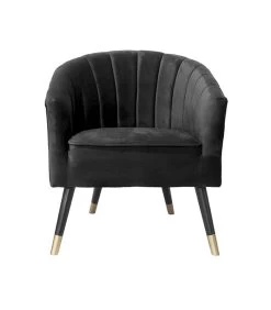 Leitmotiv Stoel Royal - Velvet Zwart - 70x71x80cm