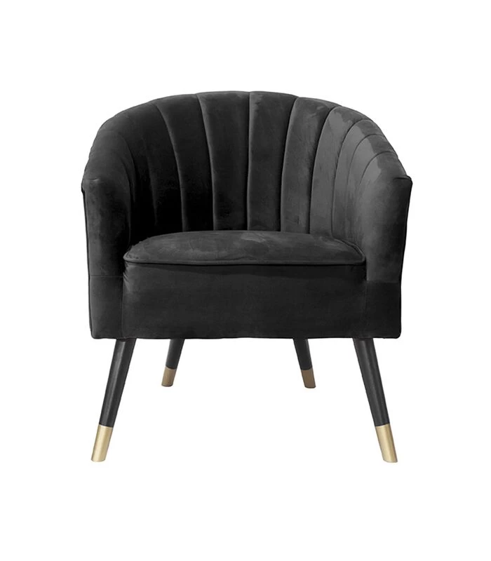 Leitmotiv Stoel Royal - Velvet Zwart - 70x71x80cm 3 Leitmotiv Stoel Royal - Velvet Zwart - 70x71x80cm